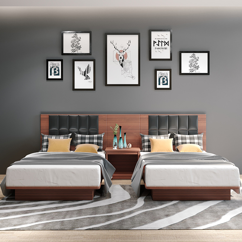 Ай DX-246 Nordic простая оригинальная гостиничном номере вся мебель полный номер Прокат кровать