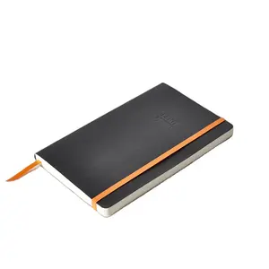 Cuaderno de piel sintética A5 de alta calidad, negro, bajo nivel de calidad, 80gsm, relleno de papel de marfil