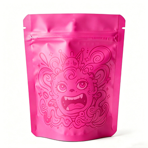 Smell Proof Recyclable Resealable Stand up Mylar Pouch Silk Screen Printed Aluminum Foil Ziplock <b>Bag</b> for Food Storage - Product Image 5