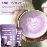 Poudre de lait de coco superalimentaire naturelle à marque privée, poudre de patate douce violette, poudre de latte Ube