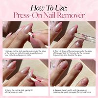 Appuyez sur le dissolvant pour ongles 50ml inodore sans acétone doux colle à ongles déliant pour faux ongles colle solide et onglets adhésifs