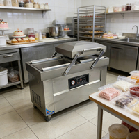 Scelleuse sous vide à double chambre haute performance 800PD, emballage alimentaire commercial, utilisation double sec et humide, fonctionnement simple 304