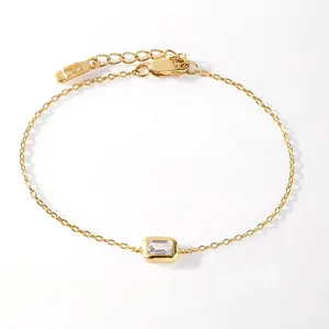 Gemnel 2024 new fashion high quality jewelry deco white topaz april birthstone bracelet
