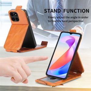 Pour l'étui Honor X6A, étui de protection antichoc en cuir à rabat vertical pour portefeuille à glissière étui de téléphone portable - Product Image 3