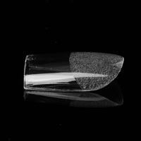 510 pièces/boîte, pointes d'ongles en gel semi-mat de qualité supérieure, transparentes/naturelles, étiquette privée personnalisée, XS, pointes d'ongles super courtes en forme de canard, 15 tailles