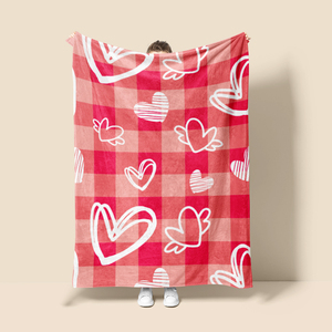 Valentine's quà tặng ngày trái tim trang trí nhà mùa đông ấm áp bán buôn in flannel tùy chỉnh sofa ném chăn - Product Image 3