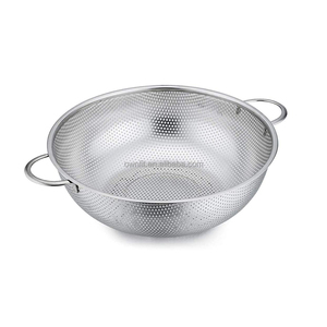 Strainer Stainless Steel Four Grid Drain Basket 5pc Mixing Bowls Set <strong>Colander</strong> Anti Spill Balancing Food <strong>Colanders</strong> - Product Image 3