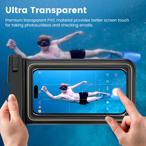 ถุงกันน้ำสำหรับโทรศัพท์มือถือแบบลอยน้ำ Low Moq รุ่น IP68 ทำจาก PVC พร้อมแผ่นโฟม - Product Image 3