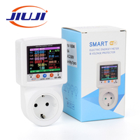 JIUJI WIFI Medidor de Energía Universal con Protección Contra Sobrecargas y Control Remoto, Enchufe Inteligente Anti Facturación Estimada