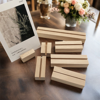 Base en bois de hêtre de haute qualité pour trophée calendrier, support photo, support pour cartes à collectionner, porte-menu en bois, base en bois