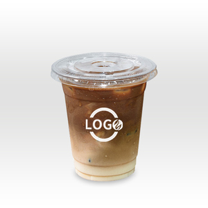Custom printing logo disposable plastic boba tea coffee juice cup with lids