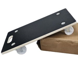 Four-Wheel Plywood Platform Cart Black <b>Portable</b> Transport <b>Trolley</b> With Silent Wheels For Heavy Duty Use - Product Image 4