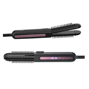 Factory custom travel three-in-one straightener curling comb hot comb perm negative ion straightener