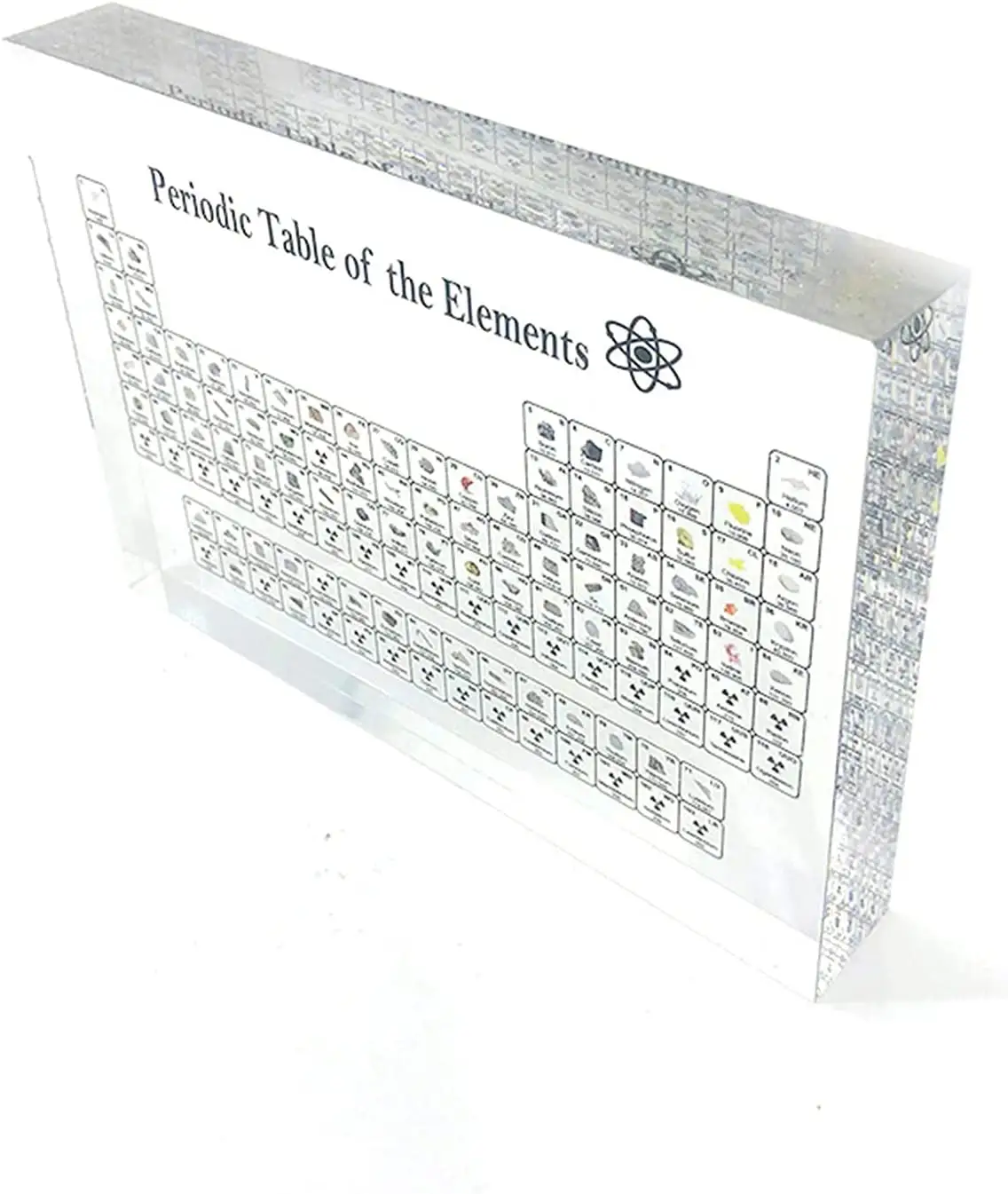 Tableau périodique avec éléments réels à l'intérieur affichage de tableau périodique en acrylique avec éléments outil d'enseignement étudiant enseignant cadeau artisanat