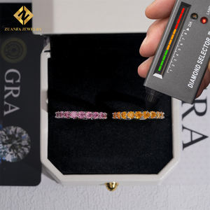 <span class=keywords><strong>Prix</strong></span> de gros Bijoux fins Bague 3,0 mm Bagues Hip Hop Solide Argent Sterling 925 Moissanite colorée Bague de fiançailles - Product Image 5