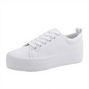 Zapatos de Mujer Personalizados de Lona PU con Suela Gruesa, Plataforma Impermeable Antideslizante, Diseño Clásico Cómodo para Verano/Invierno/Primavera - Product Image 3