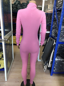 Tuta lunga taglia XS per donna ricamata con etichetta fortunata lettera pezzo unico tuta aderente da donna a manica lunga Vintage Yoga - Product Image 3