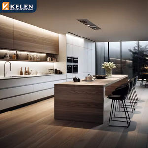 Gabinetes de Cocina Kelen 2026, Islas de Cocina, Laca de Alto Brillo, Diseño Modular Moderno, Proveedor, Mármol Blanco, Gabinetes de Pared de Cocina Blancos - Product Image 3