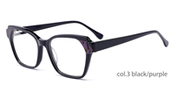 FP2097 Qsky Lunettes carrées classiques rétro en acétate pour femmes, monture épaisse en acétate, verres bloquant la lumière bleue, verres optiques en acétate