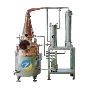 ZJ 100L 200L 300L Copper Distiller Boiler Pot Still Whisky Gin Distillery Equipment For Moonshine Stills