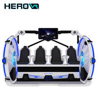 HEROVR Metaverse 9D Capsule 4 places casque VR simulateur de jeu 9D chaise de mouvement de cinéma pour usage domestique éducation montagnes russes