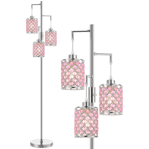 Pha lê LED Đèn sàn Hiện Đại Đèn đứng thanh lịch màu đen bóng râm E26 cơ sở on/off chân chuyển đổi cao cực giọng cho phòng khách - Product Image 1