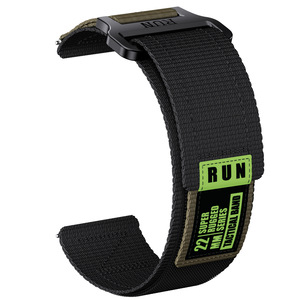 Bracelet de Sport tissé respirant pour <span class=keywords><strong>Apple</strong></span> <span class=keywords><strong>Watch</strong></span> Samsung Huawei <span class=keywords><strong>Garmin</strong></span> Tactics Velcrol Bracelet de montre en Nylon 20mm 22mm 38mm - Product Image 3