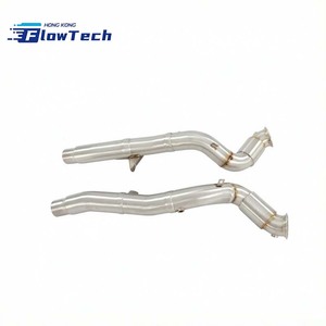Tuyau de descente en acier inoxydable à haut débit avec bouclier thermique pour Ferrari California T 3.9T V8 - Product Image 6