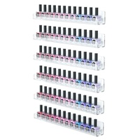 Présentoir mural en acrylique à plusieurs niveaux pour vernis à ongles, étagère de présentation en plastique de qualité supérieure pour magasin