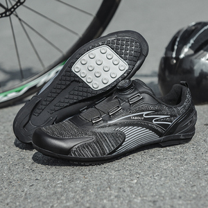 Chaussures de cyclisme sans blocage à semelle en caoutchouc, respirantes en maille, <span class=keywords><strong>pour</strong></span> pédale <span class=keywords><strong>plate</strong></span> <span class=keywords><strong>VTT</strong></span> et vélo de route, avec bouton de déverrouillage rapide, baskets de vélo unisexe - Product Image 4