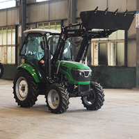 Tracteur agricole Topsense de haute qualité EPA CE COC 4x4 diesel, tracteur à roues petites et bon marché avec chargeur frontal