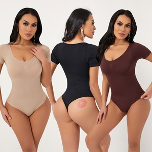 Belatome, <span class=keywords><strong>camiseta</strong></span> túnica posparto para <span class=keywords><strong>mujer</strong></span>, mono moldeador de cuerpo de manga corta, pecho, push-up, control del vientre, <span class=keywords><strong>faja</strong></span> enganchada - Product Image 2