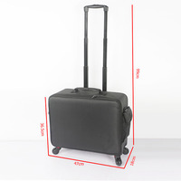 Valises de maquillage professionnelles, boîte à cosmétiques et tatouages, grand format, sur roulettes, sac de voyage pour maquillage avec roulettes à 360° °   Roues pivotantes noires
