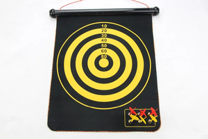 15 Inch Magnetic Dartboard for Children <b>Roll</b> Up <b>Fabric</b> Indoor Fun with 6 Darts - Product Image 2
