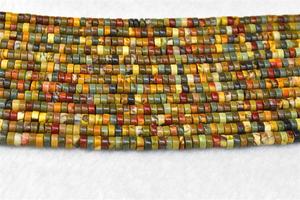 Piedras preciosas planas en forma de rueda redonda, cereza roja, jaspe, piedra Natural, discos Picasso Heishi, cuentas para la fabricación de joyas - Product Image 2