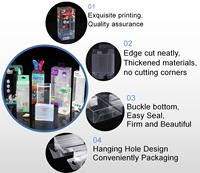 Boîte pliante en plastique transparente en PET écologique personnalisée, jetable, pour l'affichage des lunettes