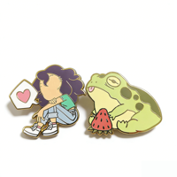 Broches personnalisées en métal de haute qualité avec logo sur mesure, motifs chats et animaux mignons, émail souple ou dur