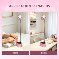 Lampe UV LED de bureau NLM11 Mini 18W, outil de durcissement professionnel avec écran LCD, lampe de durcissement rechargeable pour salon et domicile