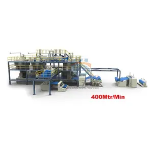 High Quality Pp Nonwoven Fabric Roll Machine 1600mm HG-1600 S SMS SSS PP Non Woven Fabric Production Line