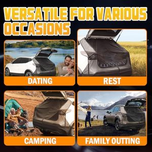 Auto Heckklappe Mesh Screen für SUV Moskito netz für Van mit Zwei-Wege-Reiß verschluss Atmungsaktive Heckklappe <span class=keywords><strong>Bug</strong></span> Mesh Auto Camping Zubehör - Product Image 6