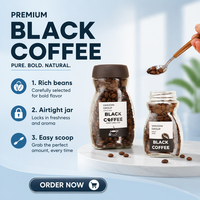 Glas-Kaffeeaufbewahrungsdose mit Kunststoff-Schraubdeckel, einzigartige taillierte Form, leere Glasdose für Kaffeebohnen, Instantpulver, Gewürze