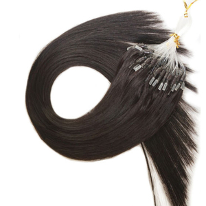 Tianci Kinky Micro Loop <span class=keywords><strong>Ring</strong></span> Extensiones de cabello de queratina Máquina Europea Doble trama Cabello humano <span class=keywords><strong>Invisible</strong></span> Micro anillo Estilo recto - Product Image 2