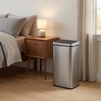 Poubelle à capteur sans contact de 13 gallons avec seau amovible pour chambre à coucher, haute sensibilité