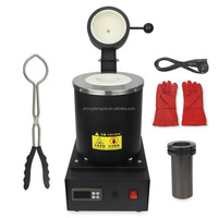 Mini four électrique de fusion d'or 2kg 3kg, machine de raffinage de bijoux avec creuset, four de fusion pour or, argent, cuivre