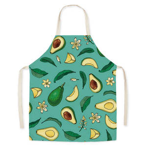 Delantal de cintura con estampado de piña Mezcla de lino y algodón Adecuado para cocinar, jardinería y manualidades Delantal de alta calidad - Product Image 4