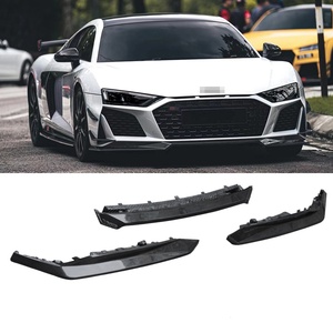 กันชนหน้าคาร์บอนไฟเบอร์แบบแห้ง 3 ชิ้น พร้อมครีบสปอยเลอร์สำหรับตกแต่งรถยนต์ Audi R8 - Product Image 6