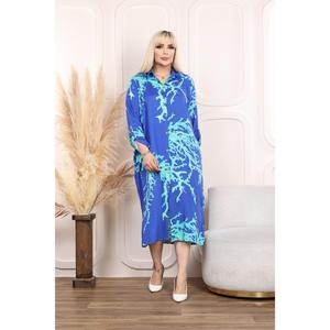 ชุดเดรส Bodrum ทอโบฮีเมียนลายสีน้ําเงินของผู้หญิงขนาด 44/52 - Product Image 3