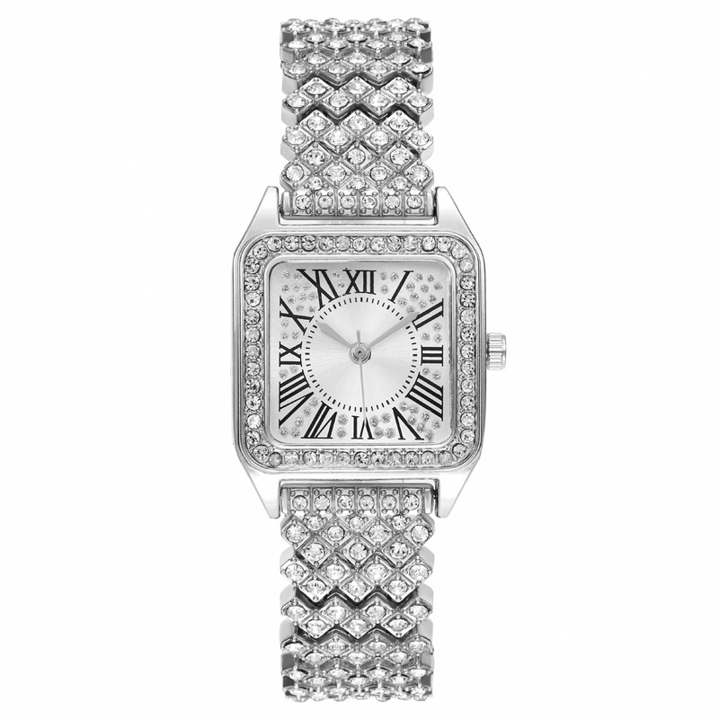 silver wrist watch for women
