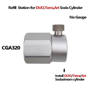 Adaptador de Estación de Recarga de CO2 para Cilindros SodaStream DUO Art Terra de Conexión Rápida, para Tanques de Carbonato de Dióxido de Carbono e Infladores de CO2 - Product Image 6