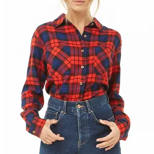 womens flannel plaid shirt red flennel shirt check shirts for girls scoop bottom